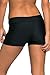QUEENIE VISCONTI Women Swim Boy Shorts Waistband Boardshorts Swimsuits Pants Black M