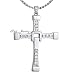 ZZoo Fast Furious Dominic Toretto's Cross Pendant Necklace Vin Diesel Cross with 60cm Three of Chain (Cross)