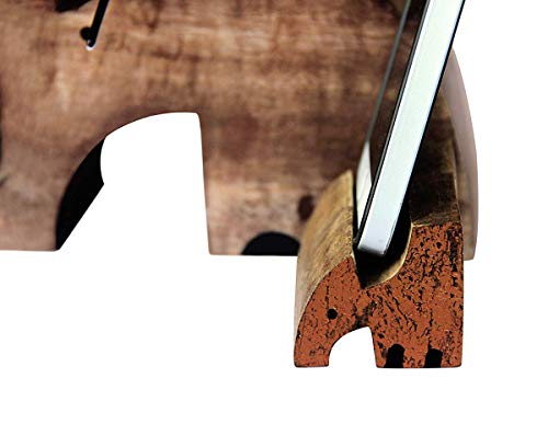 storeindya Elephant Pen Holder Wooden Pen Pencil Stand Phone Holder – Spectacle Holder Wooden Specs Stand – Desk Stationery Organizer Eyeglass Holder Office Desk for Mother's Day