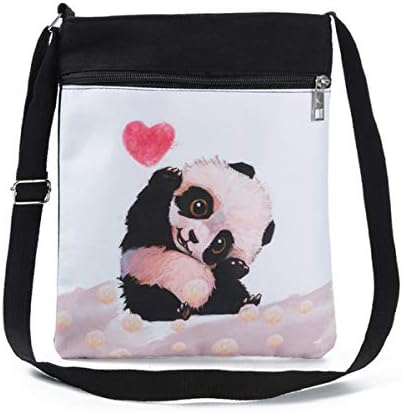 Women Girls Canvas Crossbody Bag 3D Unicorn Design Messenger Shoulder Bag Wallet Purse Cell Phone Pouch