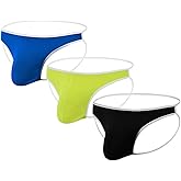 MUEBAIRES Mens Bulge Enhancing Thong Supportive Pouch G String Underwear Comfort Breathable Invisible