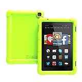Fire HD 7 Case - Poetic Fire HD 7 Case [Turtle Skin Series] - [Corner/Bumper Protection] [Grip] [Sound-Amplification] Protective Silicone Case for Amazon Fire HD 7(2014) 4th Gen Green (3 Year Manufacturer Warranty From Poetic)