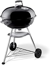 Weber Compact Kettle Charcoal Barbecue 57 cm with Wheels Black/Silver view 13