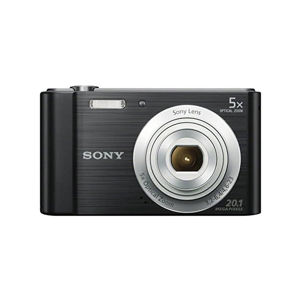 Sony DSCW800B.CEH Digital Compact Camera (20.1 MP, 5x Zoom, 2.7 LCD, 720p HD, 26 mm Sony G Lens) - Black