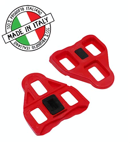 Gio Look Delta Compatible Cleats Red 9 Degree Float - Indoor Cycling and Road Bike