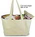 Natural Color Cotton Tote Bag, perfect for beach, grocery shopping, craft projects - extra thick, large, durable,washable,100% cotton