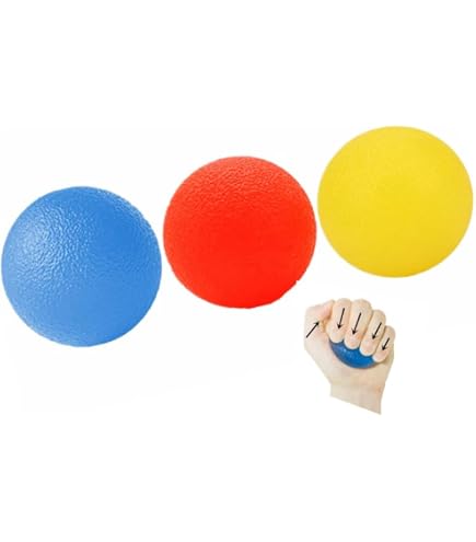 Balle De Thérapie Main Anti-stress En Silicone – Exercice Doigts, Rééducation, Multicolore (jaune)