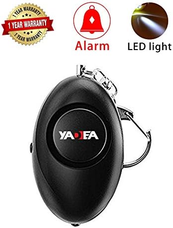 YADEA Emergency Alarm 120dB With Keychain And Flashlight Personal Security Alarm For Women,Kids,Superior,Explorer Personal Protection system(Black)