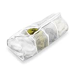 Honey-Can-Do LBG-01146 Hosiery Wash Bag, White, 4-Compartment