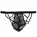 FEESHOW Men's Sheer Mesh Pouch Jockstrap Bikini Briefs Underwear Panties