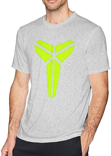 Custom Men's Casual Cotton Kobe Tee Shirts Short Sleeve Tshirt Oa-Neck Sports Fitness Tops Ta-Shirt Men Youth/Boys T Shirt Gray M