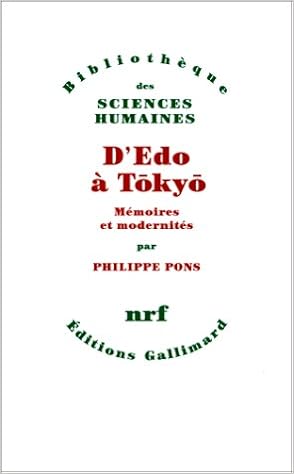 Amazon Fr D Edo A Tokyo Memoires Et Modernites Pons Philippe Livres