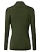 Doublju Soft Knit Cowl Neck Blouse Top For Women WIth Plus Size (Made In USA) OLIVE LARGE