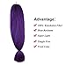 FASHION LADY Jumbo Braiding Hair 1Pcs/Lot Purple Braiding Hair Extensions 48Inch African Hair Braiding 57G/pc Synthetic Straight Crochet Braids Hairstyles(48Inch 57g/PC, Purple)