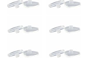 Caulo Airbag Clip On Nose Pads Compatible w Oakley Glasses Sunglasses OX5087 OX5113 OX5120 OX3127 OX3204 OX3222 OX5119 OX5122 OX5094 OO6005 OO4145 OO4147 etc (Clear - 6 Pairs)