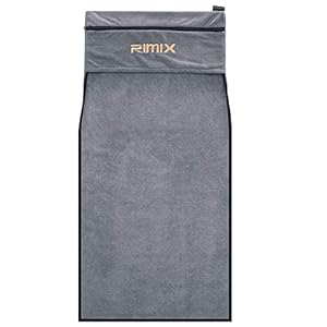 PRETTYLE Gym Towel with Zip Pocket, 100% Cotton Fast Drying Fitness Towels for Gym Travel Pilates Yoga Swim and Sports