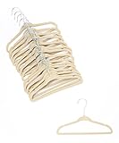 Home-it 30 PACK baby hangers Ivory baby Clothes Hangers Velvet Hangers use for skirt hangers Clothes Hanger pants hangers Ultra Thin No Slip kids hangers