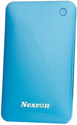 Nexcon 10000mAh Ultra Slim Dual USB output Portable Charger Power Bank External Battery Charger for iPhone iPad Samsung Galaxy Android Phone Smartphone Tablets Pc Bluetooth Speaker (Blue)
