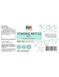 Stinging Nettle Root Capsules, 400 mg, Organic Stinging Nettle Root (Urtica Dioica), 1