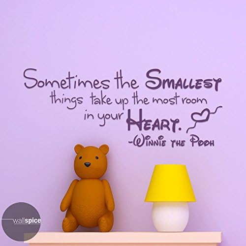 Sometimes The Smallest Things Take Up The Most Room In Your Heart Winnie The Pooh Vinyl Wall Decal Sticker
