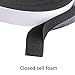 Yotache Door Insulation and Soundproofing Tape 2 Rolls 3/4 Inch Wide X 3/8 Inch Thick, Foam Draft Gasket Tape 10mm Thick and Black, Total 13 Feet Long (2 X 6.5 Ft Each)