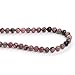 iSTONE 100% Natural Stone Round Rhodonite Gemstone Beads Strand 16 Inch,Jewelry Making Beads