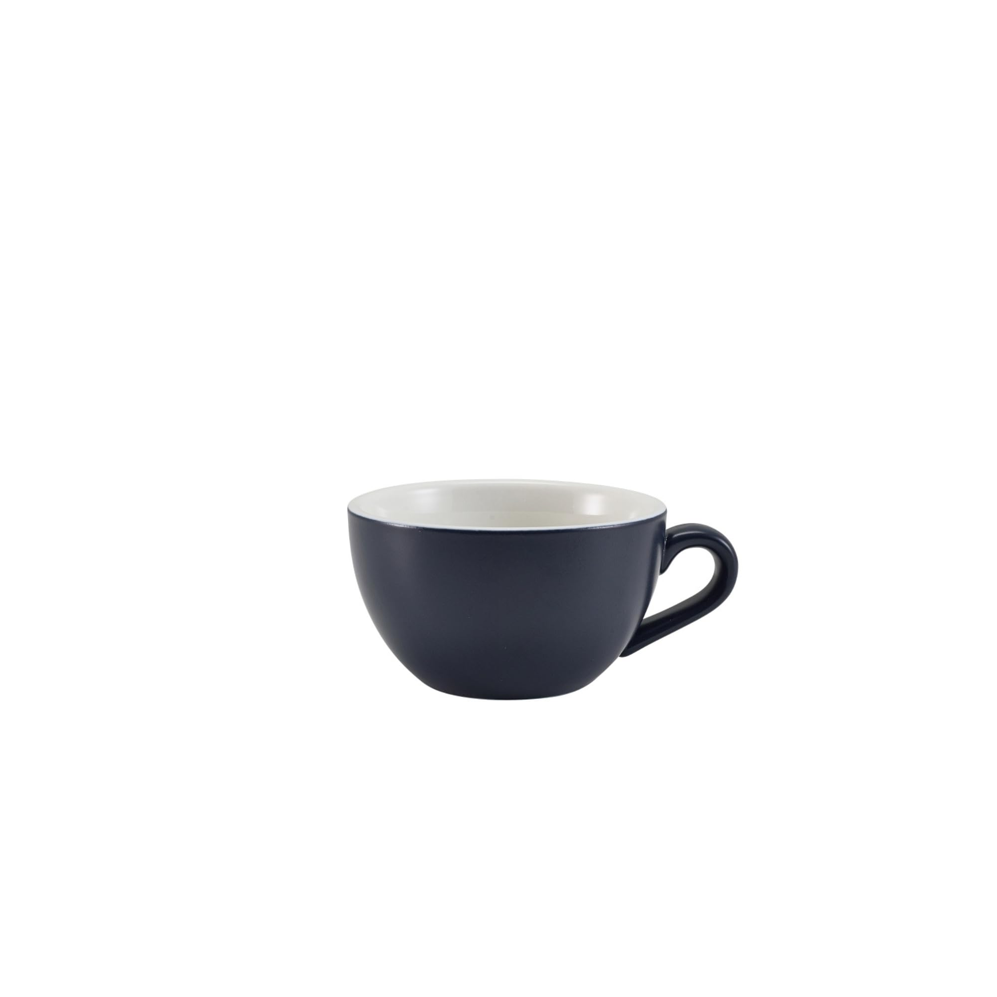 Genware Porcelain Matt Blue Bowl Shaped Cup 175ml / 6oz, 322118MBL, Pack of 6