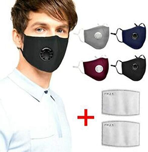 Martinimble Anti-Dust Masks Anti Pollution PM2.5 Face Masks with Breathing Valves for Women Men