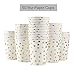 ALINK 150PCS Gold and White Disposable Paper Plates Cups Set, 50 Dinner Plates, 50 Salad/Dessert Plates, 50 9 oz Cups for Birthday Party, Wedding, Thanksgiving, Christmas, Bridal/Baby Shower Holiday