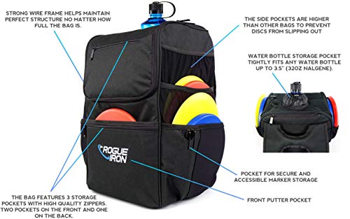 Rogue Iron Disk Golf Backpack & Cooler (Black)