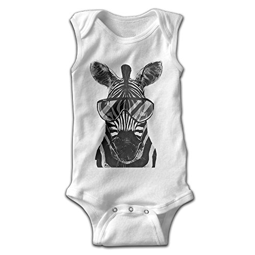 Newborn Baby Sleeveless ZEBRA One Pieces Summer Romper White