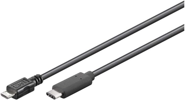 Goobay 67993 USB 2.0 Cable, USB-C Male to to Micro-B 2.0, Black, 1m Length, 1 Meters