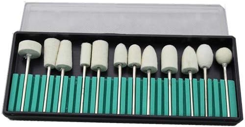 12pcs Felt Bobs for Polishing Burs Drill Polisher Dremel Rotary Tool Kit Buffing Point jewelry