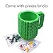 Brick Mugs [Updated Version] Fubarbar 12 oz Coffee Cups Funny Tea Mug Beverage Cup Built-on Building Bricks enjoy Creative Time (Green)