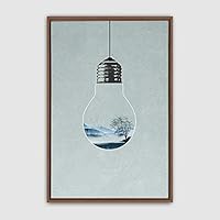 Framed Canvas Wall Art Bottle and Bulb Canvas Prints Home Artwork Decoration for Living Room,Bedroom - 16x24 inches