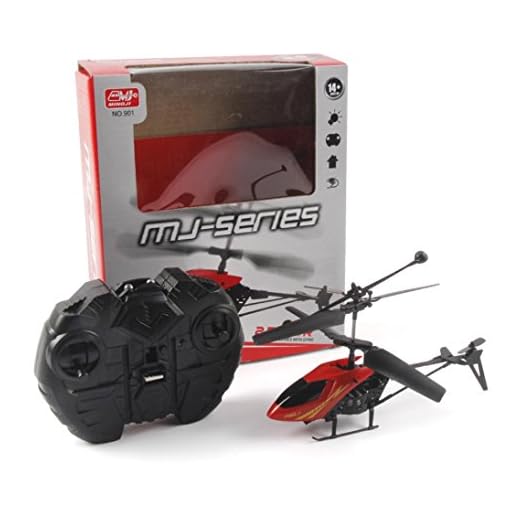 bestpriceam RC Quadcopter, RC 901 2CH Mini Helicopter Radio Remote Control Aircraft Micro 2 Channel Red - Image 5