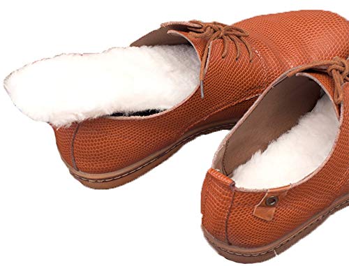 Shoeslulu Premium Thick Shearling Insoles with Breathable Anti-Slip Bottom (US Men 11 / EU 44, Thick Shearling)