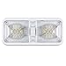 Kohree 12V Led 640LM RV Ceiling Double Dome Light RV Interior Lighting for Trailer Camper with ON/OFF Switch, Natural White 4000-4500K, 48X5050SMD
