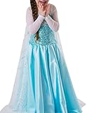 UGET Snow Queen Princess Party Cosplay Costume Girls Dress Up 5 Years