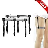 Jelinda Mens Shirt Stays Garters Belt Holders with Non-slip Locking Clamps