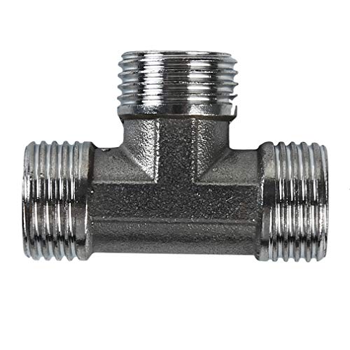 lehao397 3 Way Diverter Water Pipe Tee T Shape Adapter Connector for Angle Valve Hose, Bath Shower Arm Fittings,2# - Thumbnail 2