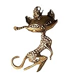 niceeshop Stylish Colorful Rhinestones Cat Lady Necklace/ Long Sweater Chain