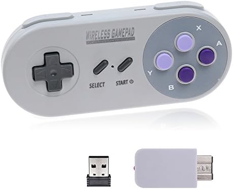 Wireless Controller for Super NES Classic Edition/NES Classic Edition, NiceCo 2.4GHz USB Gamepad for PC, Raspberry PI with Retro/USB Wireless Adapter