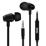 Noot Products E302 In-Ear Earbud Headphones with Volume Control and Microphone Earphones for iPhone Samsung HTC LG and all 3.5mm Audio Jack Devices