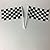 Adorox Plastic Checkered Mini Race Flags Nascar Theme Party Favor Decoration (Black/White (72 Flags))