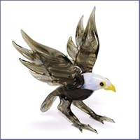 Dynasty Gallery Glassdelights Bald Eagle Bird Glass Christmas Tree Ornament Decoration New