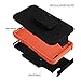 [Three Layer] iPhone 6 Plus / 6s Plus Case, iXCC Kickstand Holster Belt Clip Shockproof Case Cover with Soft Silicone Lining and Hard PC Back - Orange