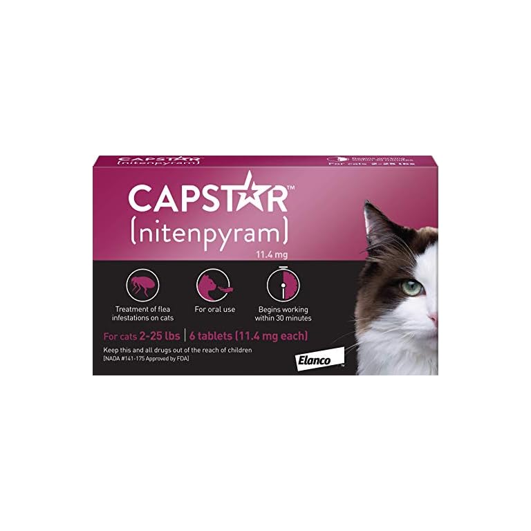 Capstar FastActing Oral Flea Treatment for Cats, 6 Doses, 11.4mg (225