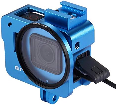 Dubleir Casefor GoPro NEW HERO /HERO6 /5 Housing Shell CNC Aluminum Alloy Housing Shell Case Protective Cage with Insurance Frame 52mm UV Lens