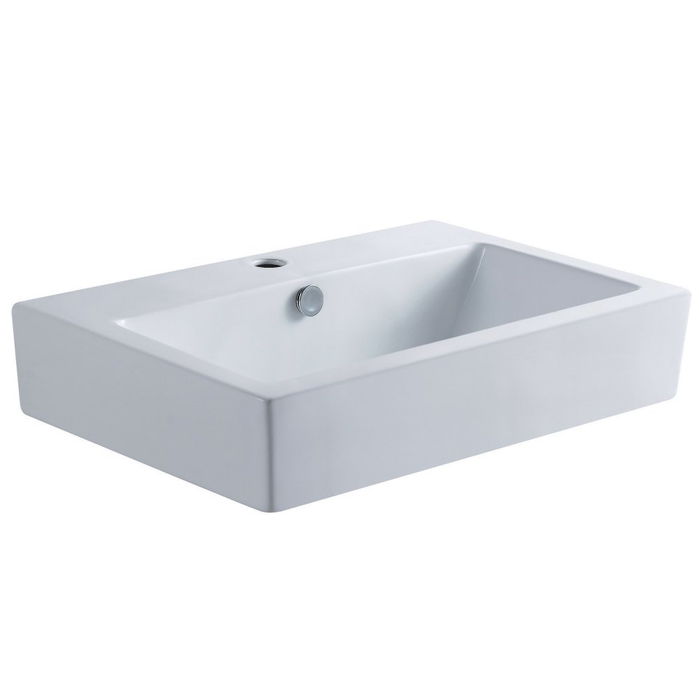 Elements of Design EV4318 Designer Fauceture Clearwater Vitreous China Bathroom Vessel, White
